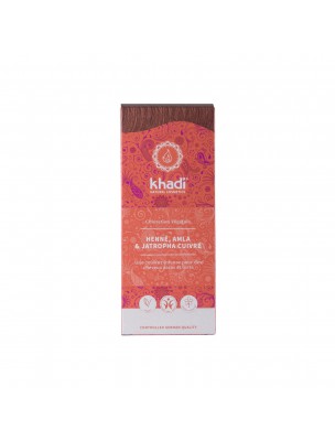 Image de Amla & Jatropha Red Colouring - Henna & Ayurvedic Herbs Powder 100g - Khadi depuis Buy the products Khadi at the herbalist's shop Louis