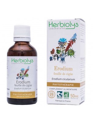 Image 39535 supplémentaire pour Erodium feuille de cigüe - Hémostatique Teinture-mère Erodium cicutarium 50 ml - Herbiolys