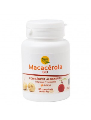 Image de Macacérola Bio - Vitamine C et Maca 60 comprimés - Nature et Partage via Vitamine C liposomale 500 mg - Solaray - Tonus 100 capsules