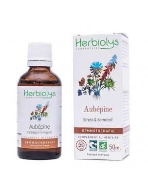 Image de Aubépine Macérât de jeune pousse Bio - Stress et Sommeil 50 ml - Herbiolys via Airelle rouge Macérât de jeune pousse Bio - Herbiolys