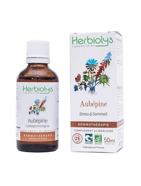 Aubépine Macérât de jeune pousse Bio - Stress et Sommeil 50 ml - Herbiolys