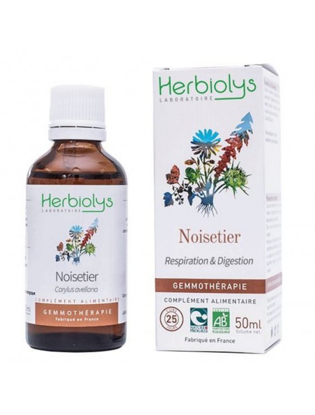 Noisetier Macérât de bourgeon Bio - Respiration et Digestion 50 ml - Herbiolys