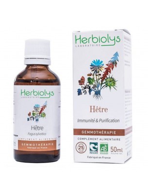 Image de Hêtre Macérât de bourgeon Bio - Allergies et Immunité 50 ml - Herbiolys depuis Résultats de recherche pour "Flacon en verre"