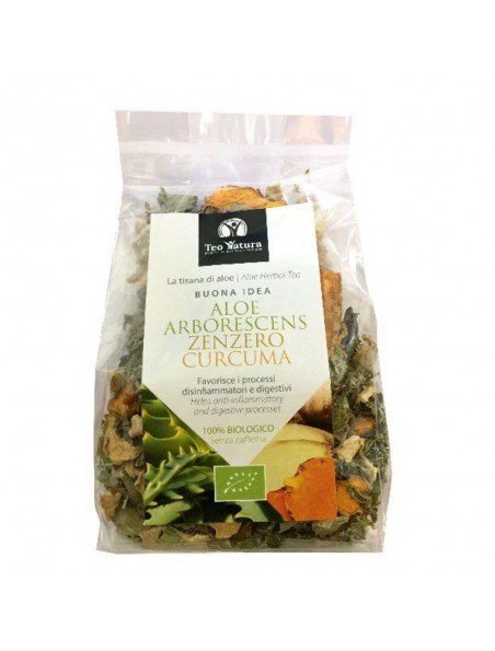 Aloé arborescens, Gimgembre et Curcuma - 50 g - Teo Natura Aloé arborescens, Gimgembre et Curcuma - 50 g - Teo Natura