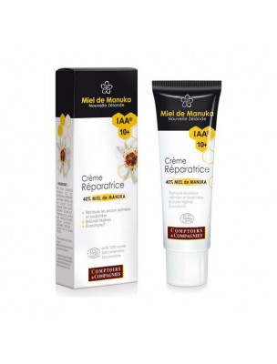 Image de Crème réparatrice - 40% de Miel de Manuka 40 ml - Comptoirs et Compagnies via Baume Ultra Hydratant Corps - Miel de Manuka 200 ml - Comptoirs et Compagnies