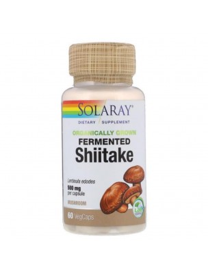 Image de Shitake fermenté - Champignon Immunité 60 capsules - Solaray depuis Champignons en gélules -Bienfaits & vente en ligne