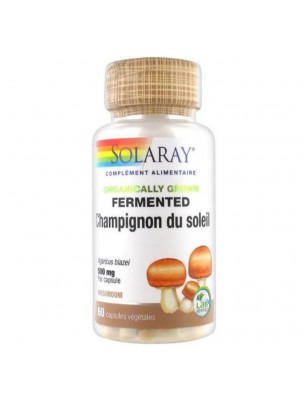 Image de Champignon du soleil fermenté - Immunité et Détox - 60 capsules - Solaray via Hericimax - Hericium erinaceus pour immunité