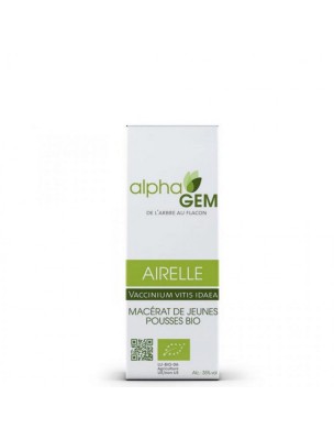 Image de Airelle Macérat de jeunes pousses Bio - Vaccinium vitis idaea 50 ml - Alphagem depuis Produits de phytothérapie et d'herboristerie - Bourgeons