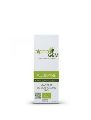 Image de Aubépine Macérat de bourgeons Bio - Crateagus laevigata 50 ml - Alphagem depuis Produits de phytothérapie et d'herboristerie - Bourgeons