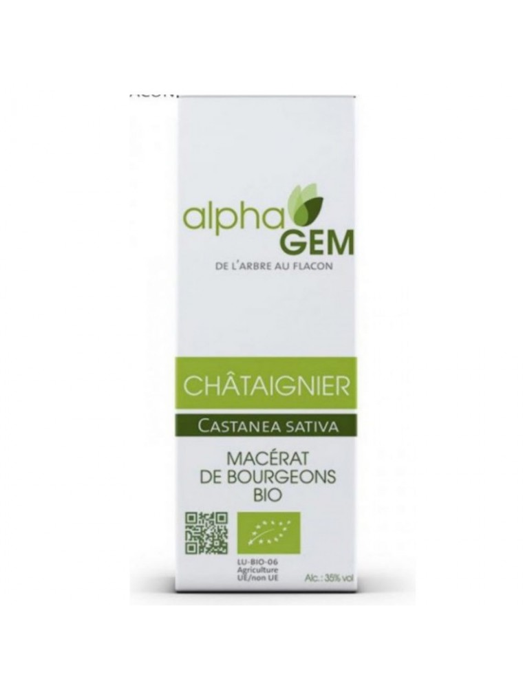 Image principale de la modale pour Châtaignier Macérat de bourgeons Bio - Castanea sativa 50 ml - Alphagem