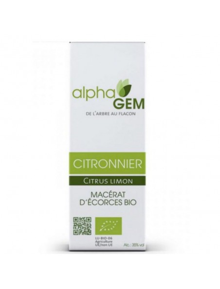 Achetez Citronnier Macérat de bourgeons Bio - Citrus limon 15 ml - Alphagem à l'herboristerie Louis Image principale de Citronnier Macérat de bourgeons Bio - Citrus limon 15 ml - Alphagem