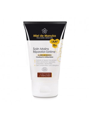 Image de Soin des mains au miel de Manuka Bio - Réparation extrême 50 ml - Comptoirs et Compagnies via Miel de Manuka 15+ - Sans pesticides 250g - Comptoirs et Compagnies