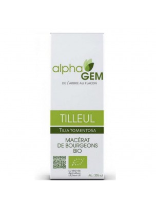 Image de Tilleul Macérat de bourgeons Bio - Tilia tomentosa 50 ml - Alphagem via Pranarôm - Huile essentielle Bergamotier Bio 10ml