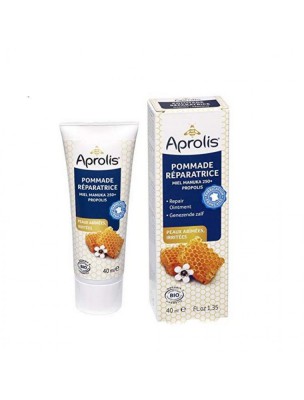 Image de Pommade réparatrice - Miel de Manuka 250+ 40 ml - Aprolis via Aloe vera Bio - Crème Visage Nourrissante 50 ml - Purasana