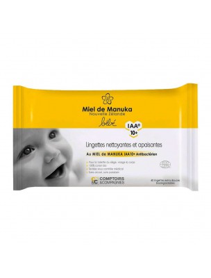 Lingettes Bébé Bio - Miel de Manuka IAA 10+ 75 ml - Comptoirs & Compagnies