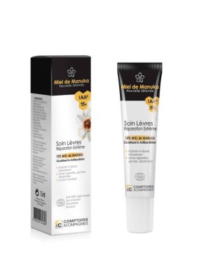 Image de Organic Manuka Honey Lip Care - Extreme Repair 15ml - Comptoirs et Compagnies depuis Lip care with active ingredients from the hive