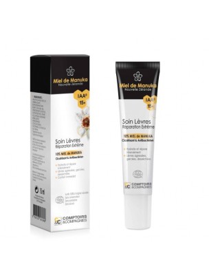 Image de Soin des lèvres au miel de Manuka Bio - Réparation extrême 15 ml - Comptoirs et Compagnies via Baume à lèvres Verveine - Stick Abiessence