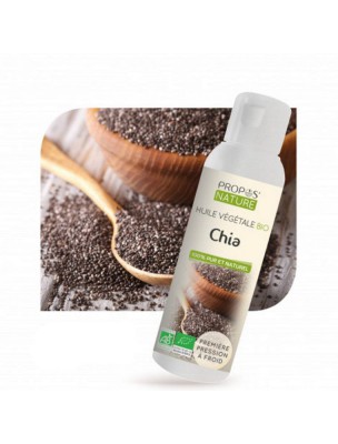 Image de Chia Bio - Huile végétale de Salvia hispanica 100 ml - Propos Nature depuis Huiles culinaires naturelles pour aromatiser
