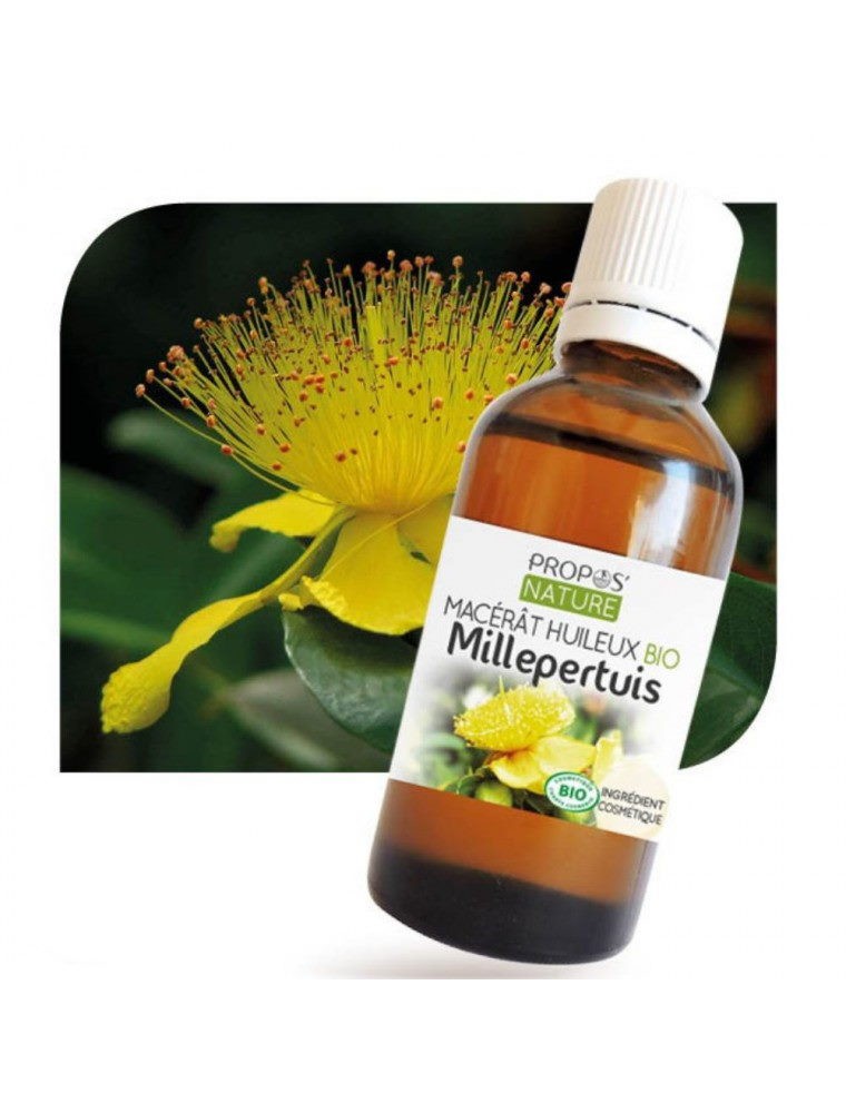 Millepertuis Bio - Macérât huileux d'Hypericum perforatum 50 ml - Propos Nature Millepertuis Bio - Macérât huileux d'Hypericum perforatum 50 ml - Propos Nature