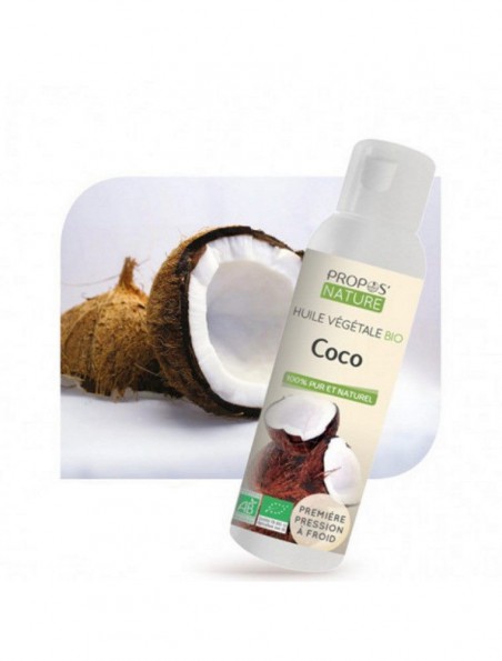 Image principale de Coco Bio - Huile végétale de Coco nucifera 100 ml - Propos Nature