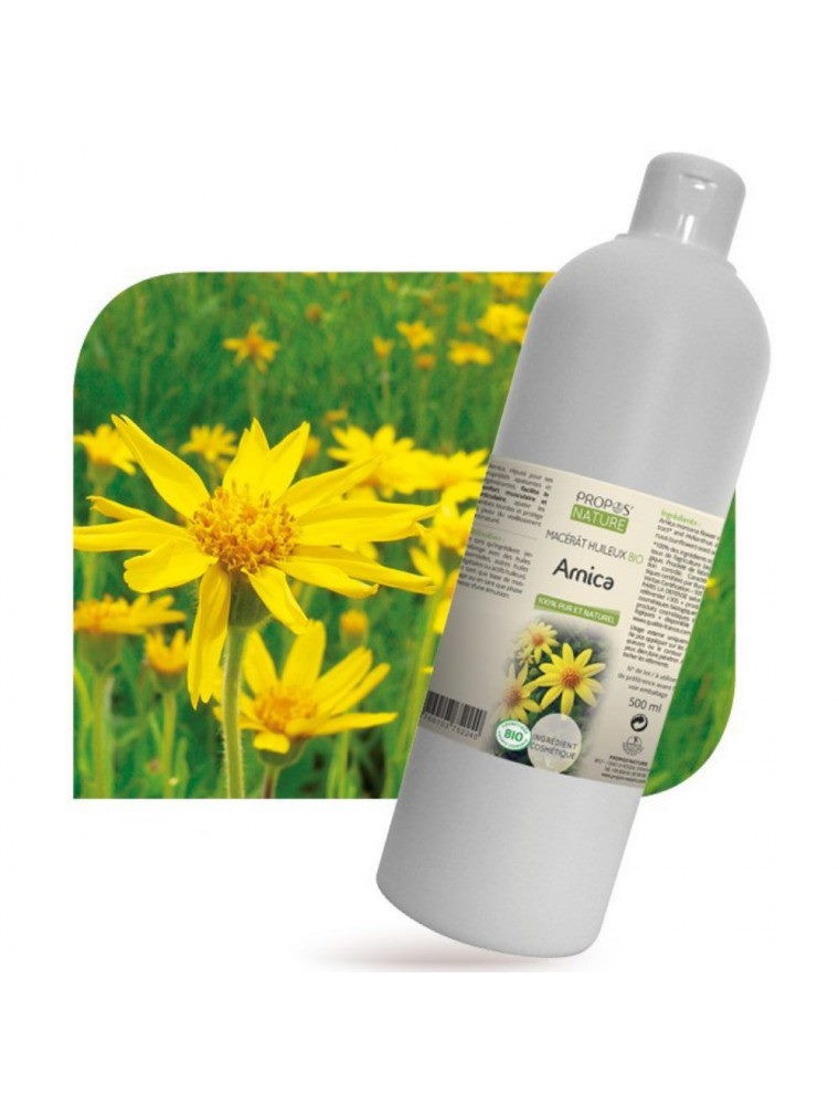 Arnica Bio - Macérât huileux d'Arnica montana 500 ml - Propos Nature Arnica Bio - Macérât huileux d'Arnica montana 500 ml - Propos Nature