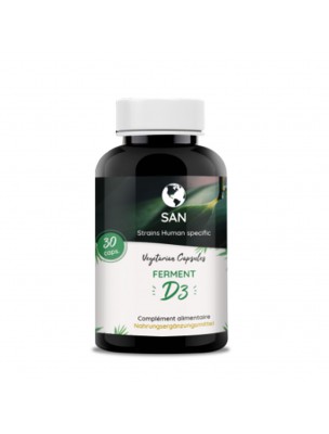 Image de Probiotics D3 - 5 probiotics and Vitamin D3 30 capsules - San via Buy Organic Senna - Cut leaves 100g - Senna alexandrina herbal tea