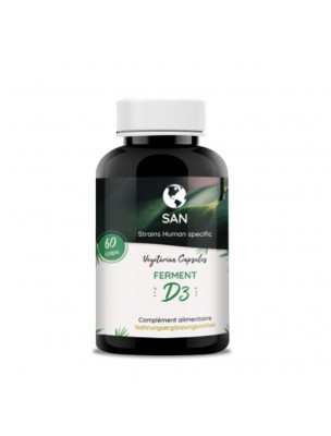 Image de Probiotics D3 - 5 Probiotics and Vitamin D3 60 Capsules San depuis Range of complexes providing vitamin D