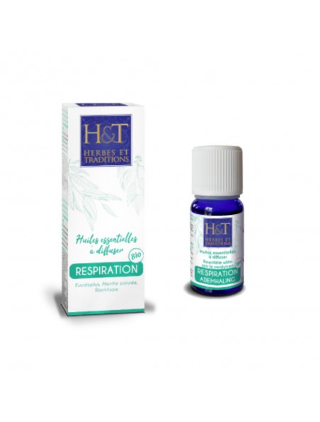 Image principale de Respiration Bio - Huiles essentielles à diffuser 10 ml - Herbes et Traditions