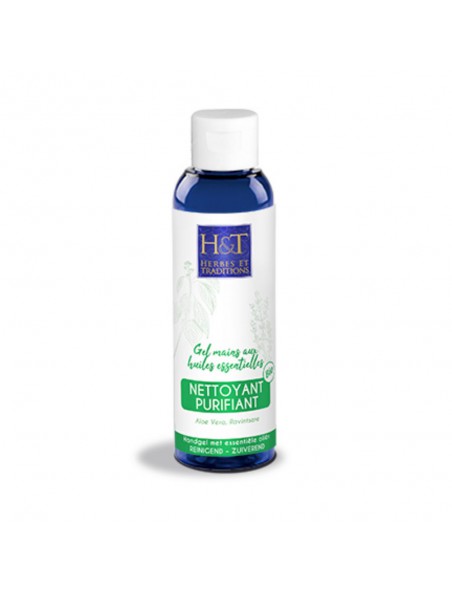 Image principale de Gel Mains aux huiles essentielles Bio - Nettoyant Purifiant 100 ml - Herbes et Traditions