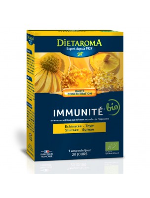 Image de C.I.P. Immunité Bio - Défenses naturelles 20 ampoules - Dietaroma via Kombucha Curcuma Bio - Purasana, Detox 330ml