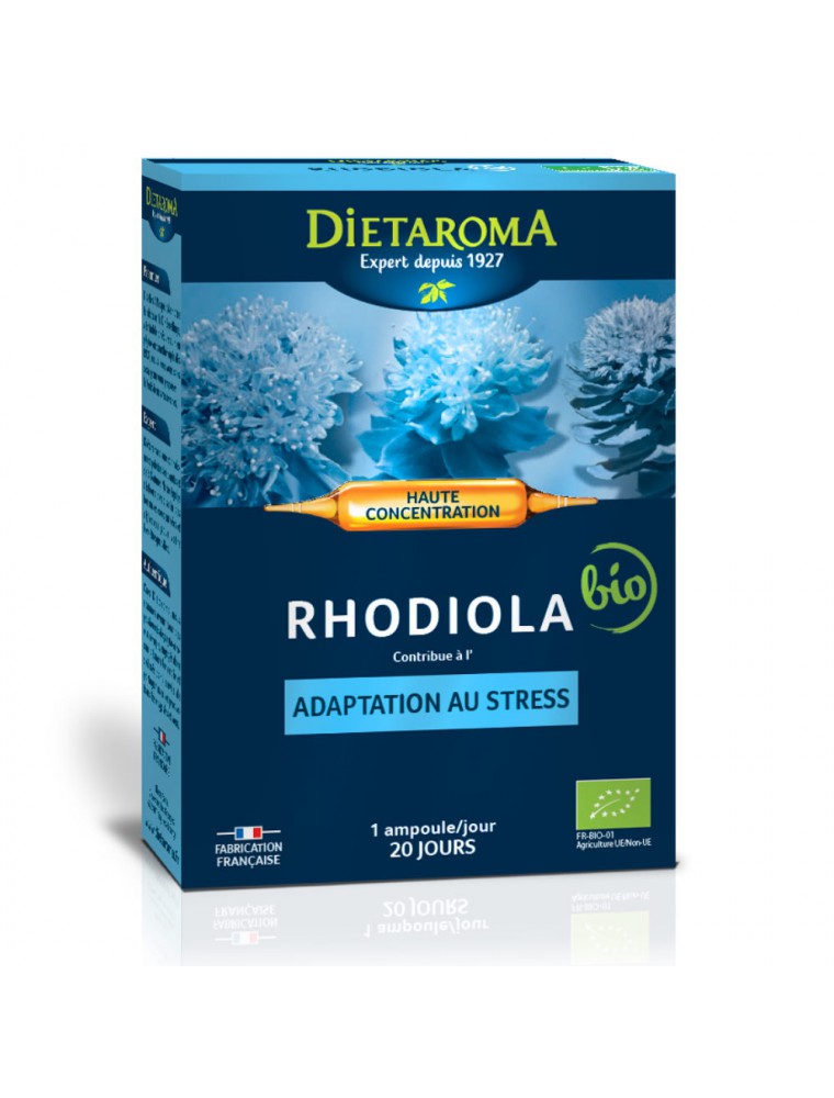 Image principale de la modale pour C.I.P. Rhodiola Bio - Stress 20 ampoules - Dietaroma