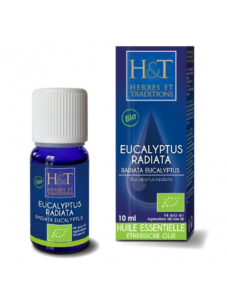 Image principale de Eucalyptus radié Bio - Huile essentielle d'Eucalyptus radiata 10 ml - Herbes et Traditions