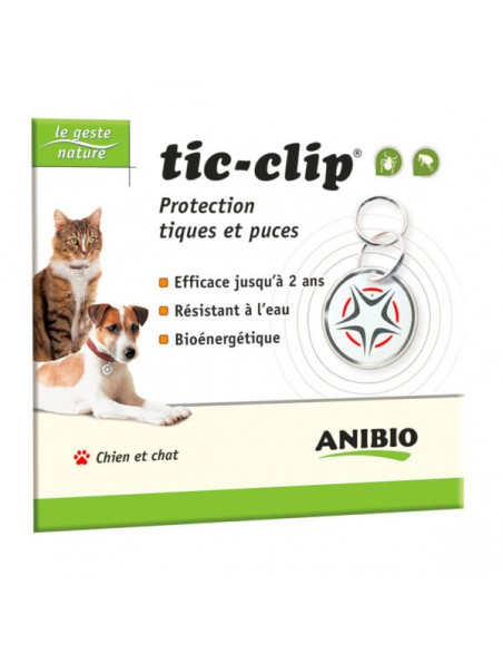 Tic-clip Médaille - Protection tiques et puces 2 ans - AniBio