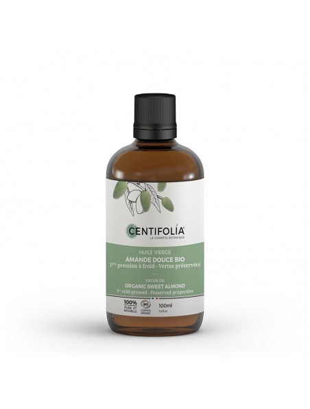 Achetez Amande douce Bio - Huile vierge 100 ml - Centifolia à l'herboristerie Louis Image principale de Amande douce Bio - Huile vierge 100 ml - Centifolia