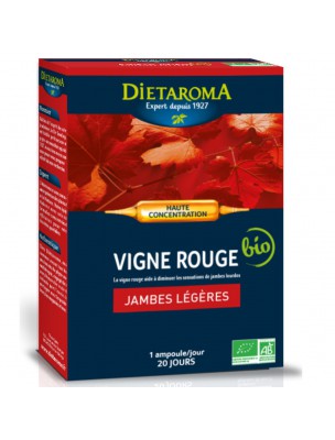 C.I.P. Vigne rouge Bio - Circulation 20 ampoules - Dietaroma