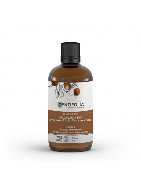 Achetez Macadamia Bio - Huile vierge 100 ml - Centifolia à l'herboristerie Louis Image principale de Macadamia Bio - Huile vierge 100 ml - Centifolia
