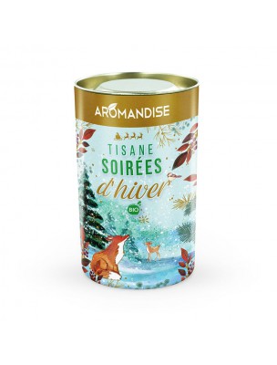 Image de Soirée d'Hiver Bio - Hildegarde 100 g - Aromandise depuis Bougie Balade en Forêt - Senteurs Boisées - 150 g - Aromandise