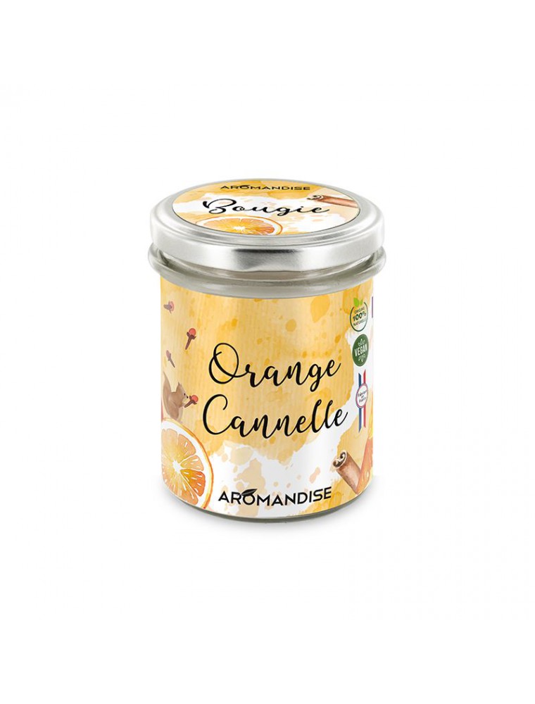 Image principale de la modale pour Bougie Orange Cannelle - Senteurs Chaleureuses 150 g - Aromandise