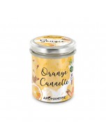 Image de Bougie Orange Cannelle - Senteurs Chaleureuses 150 g - Aromandise depuis Relaxez-vous avec nos produits de phytothérapie et d'herboristerie