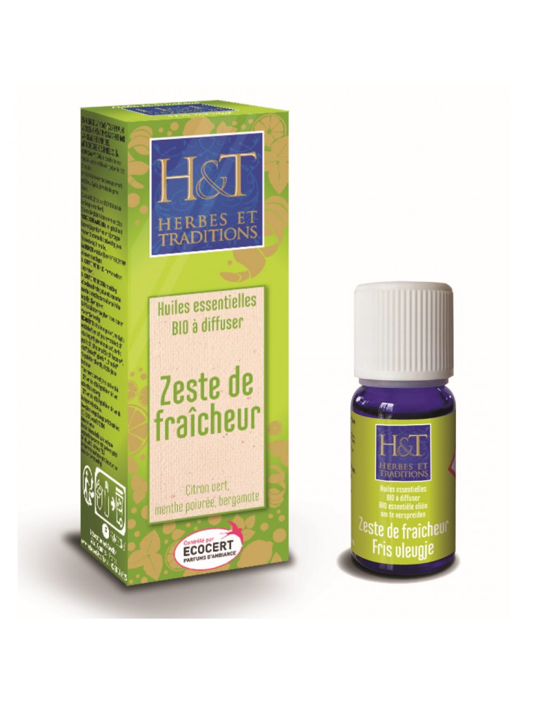 Image principale de la modale pour Zeste de Fraîcheur Bio - Synergie à diffuser 10 ml - Herbes et Traditions