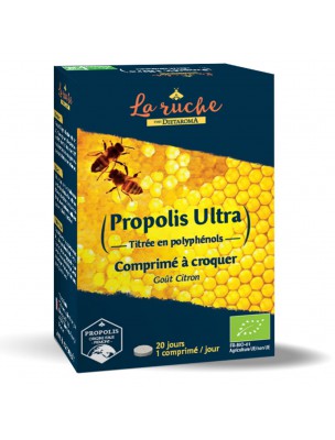 Image de Propolis Ultra Bio - Immunité 20 Comprimés à Croquer - Dietaroma via Magnésium Marin et Vitamine B6 - Fatigue 20 ampoules - Dietaroma