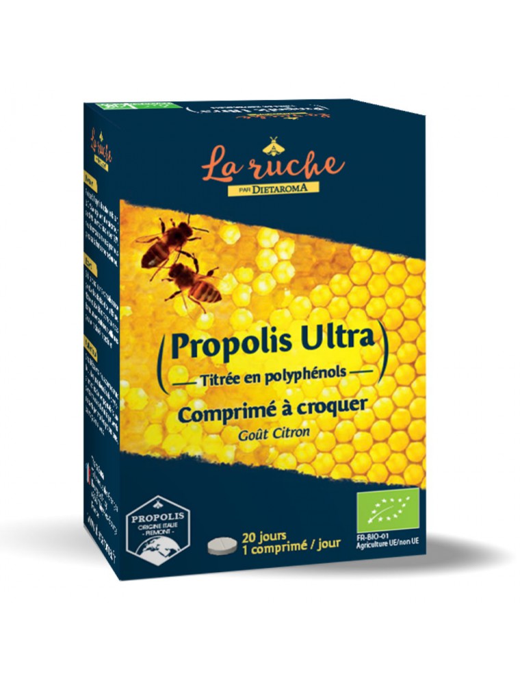 Image principale de la modale pour Propolis Ultra Bio - Immunité 20 Comprimés à Croquer - Dietaroma
