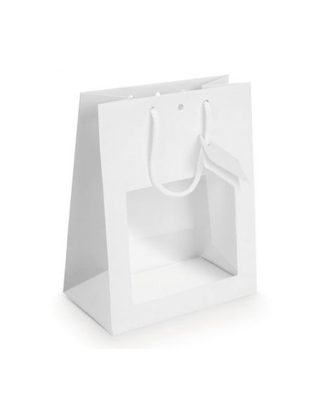 Image principale de Sac Vitrine Blanc - Grand modèle - Emballages Cadeaux