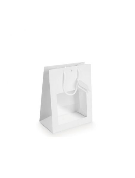 Image principale de Sac Vitrine Blanc - Petit modèle - Emballages Cadeaux