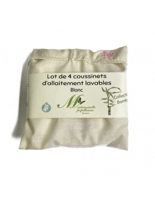Image de Coussinets d'Allaitement - Eponges de Bambou 4 Coussinets lavables - Mademoiselle Papillonne depuis Accessoires 0 déchets pour une vie écologique | Herboristerie en ligne