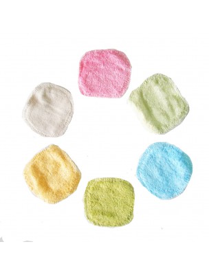 Image de Mini Wipes - Organic Cotton and Bamboo 6 multicoloured washable wipes - Mademoiselle Papillonne depuis Washable wipes 0 waste