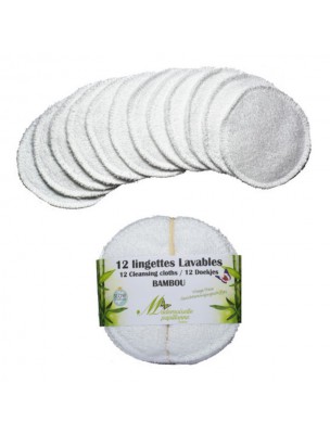 Image de Face wipes - Bamboo Sponge 12 washable wipes - Mademoiselle Papillonne depuis Natural gifts for women (2)