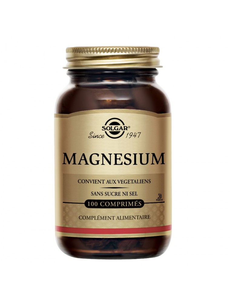 Image principale de la modale pour Magnésium 100 mg - Stress 100 comprimés - Solgar