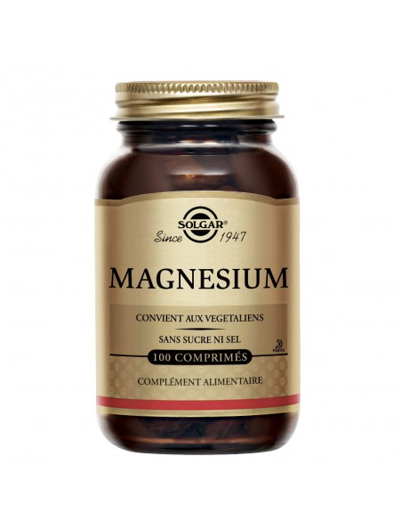 Image principale de Magnésium 100 mg - Stress 100 comprimés - Solgar