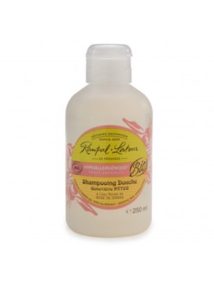 Image de Hypoallergenic Organic Shower Shampoo - Damask Rose 250ml - France Rampal Latour depuis Order the products Rampal Latour at the herbalist's shop Louis
